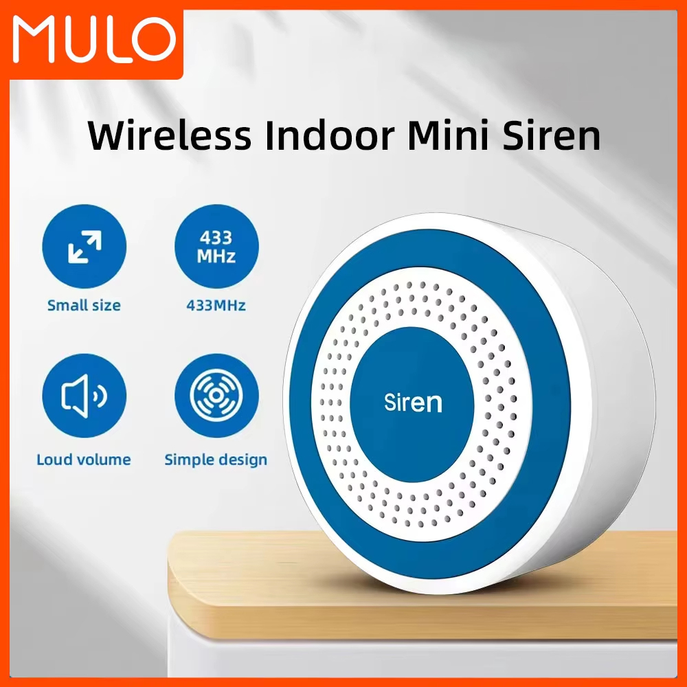 Sim Gsm Alarm - MULO Мини-сирена сигнализации Беспроводная 433 МГц