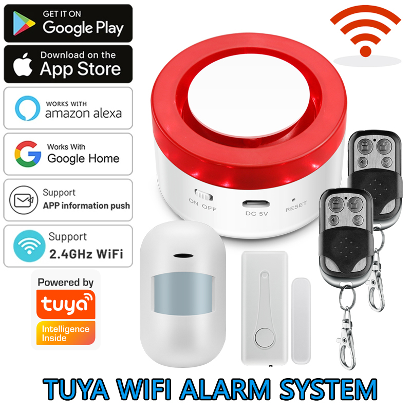 Sim Gsm Alarm - Домашняя сигнализация Wi-Fi Tuya, 120 дБ,